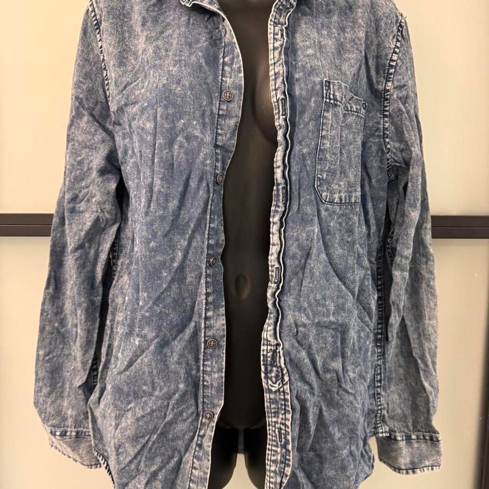 Mossimo Supply Co. Acid Wash Denim Shirt – Size S